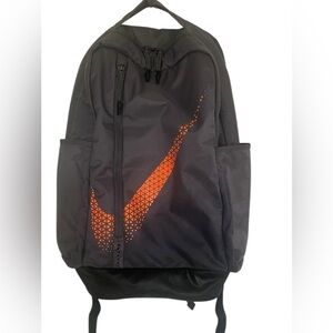 Nike Swoosh Grey/ Orange Logo Backpack